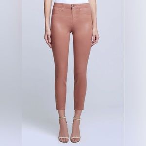 L’AGENCE Margot Size 28 Mocha Brown Coated Jeans in gently used condition.